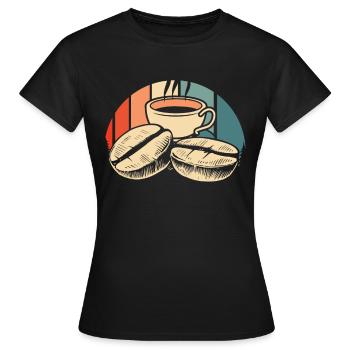 Kaffee Cafe - Frauen T-Shirt - Schwarz - Vorne - AI Model Female 172 dark (172cm)