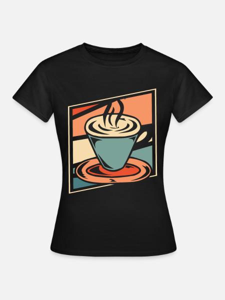 Kaffee Cafe - Frauen T-Shirt - Schwarz