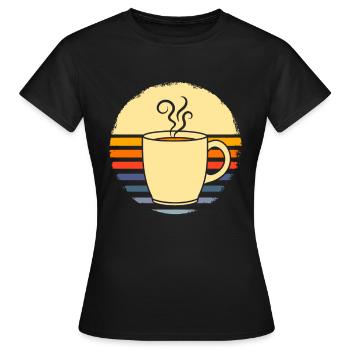 Kaffee Cafe - Frauen T-Shirt - Schwarz - Vorne - AI Model Female 172 dark (172cm)