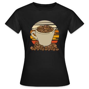 Kaffee Cafe - Frauen T-Shirt - Schwarz - Vorne - AI Model Female 172 dark (172cm)