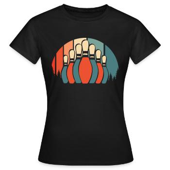 Bowling Bowlen Bowler - Frauen T-Shirt - Schwarz - Vorne - AI Model Female 172 dark (172cm)