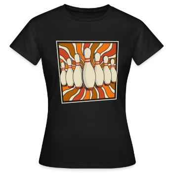 Bowling Bowlen Bowler - Frauen T-Shirt - Schwarz - Vorne - AI Model Female 172 dark (172cm)