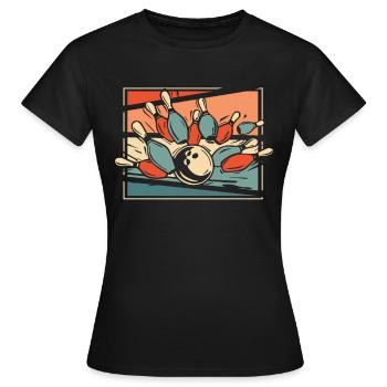 Bowling Bowlen Bowler - Frauen T-Shirt - Schwarz - Vorne - AI Model Female 172 dark (172cm)