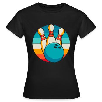 Bowling Bowlen Bowler - Frauen T-Shirt - Schwarz - Vorne - AI Model Female 172 dark (172cm)