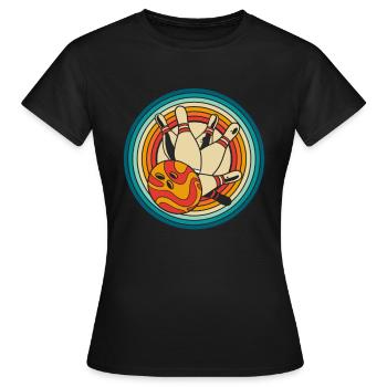 Bowling Bowlen Bowler - Frauen T-Shirt - Schwarz - Vorne - AI Model Female 172 dark (172cm)