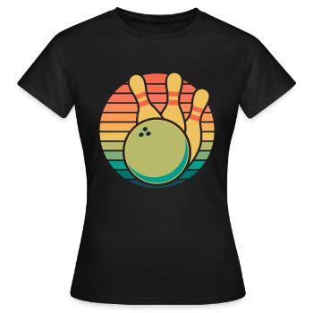 Bowling Bowlen Bowler - Frauen T-Shirt - Schwarz - Vorne - AI Model Female 172 dark (172cm)