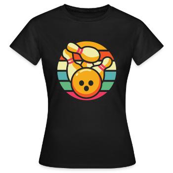 Bowling Bowlen Bowler - Frauen T-Shirt - Schwarz - Vorne - AI Model Female 172 dark (172cm)