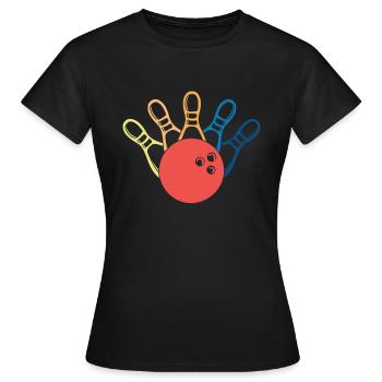 Bowling Bowlen Bowler - Frauen T-Shirt - Schwarz - Vorne - AI Model Female 172 dark (172cm)