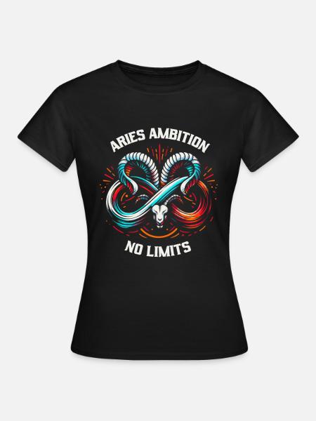 Widder Lustig Astrologie - Frauen T-Shirt - Schwarz