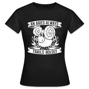 Aries Horoscope Zodiac Zodiac Aries - Women's T-Shirt - black - Front - AI Model Female 172 dark (172cm)