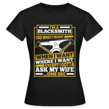 Forgeron métallurgiste - T-shirt Femme - noir - Devant - AI Model Female 172 dark (172cm)