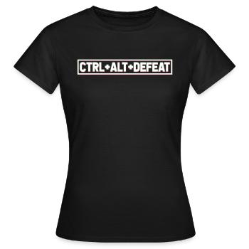 Gamer Gaming Raccourcis clavier Ctrl Alt Défaite - T-shirt Femme - noir - Devant - AI Model Female 172 dark (172cm)