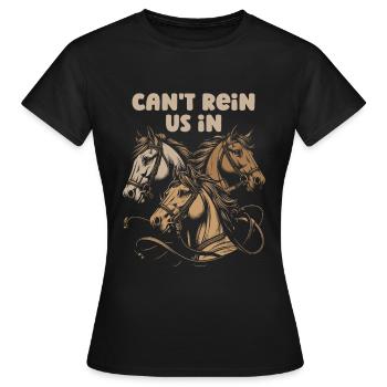 Sports équestres équestres à cheval - T-shirt Femme - noir - Devant - AI Model Female 172 dark (172cm)
