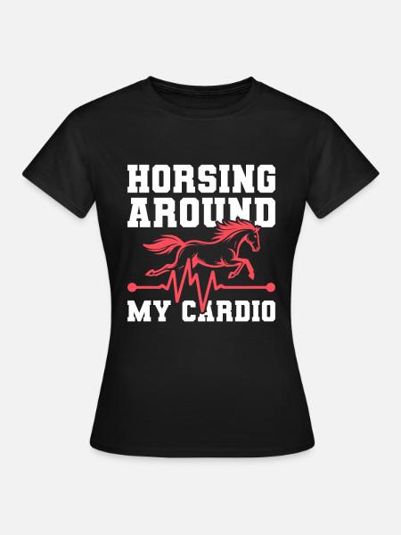 Pferd Reitsport Ekg - Frauen T-Shirt - Schwarz