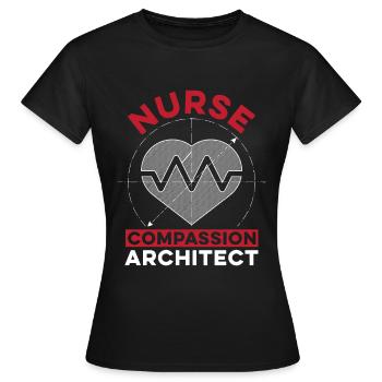 Krankenschwester Entwurf - Frauen T-Shirt - Schwarz - Vorne - AI Model Female 172 dark (172cm)