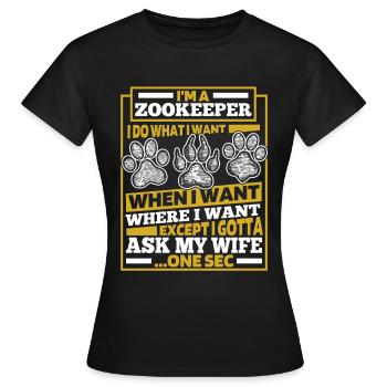 Tierpfleger Zoowärter - Frauen T-Shirt - Schwarz - Vorne - AI Model Female 172 dark (172cm)