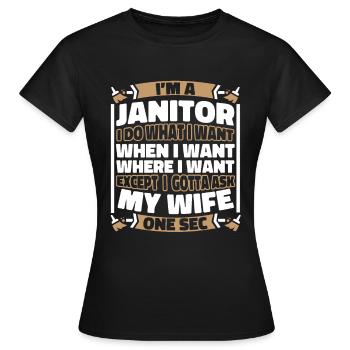 Caretaker - Women's T-Shirt - black - Front - AI Model Female 172 dark (172cm)