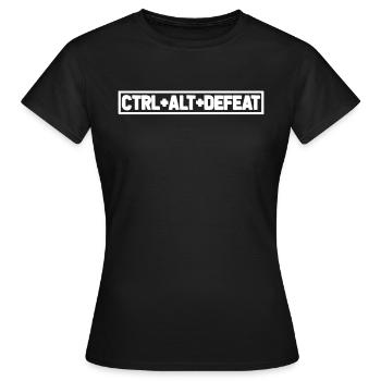 Gamer Gaming Raccourcis clavier Ctrl Alt Défaite - T-shirt Femme - noir - Devant - AI Model Female 172 dark (172cm)