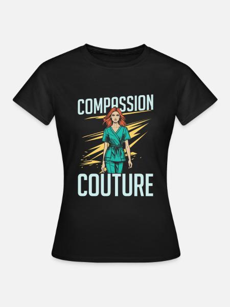 Krankenschwester Mode - Frauen T-Shirt - Schwarz