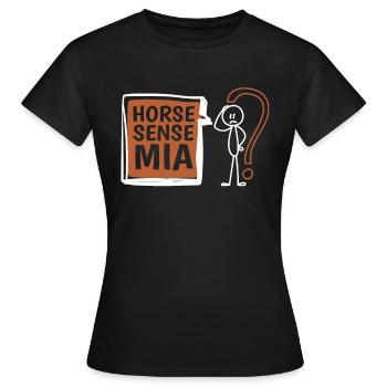 Sports équestres équestres à cheval - T-shirt Femme - noir - Devant - AI Model Female 172 dark (172cm)