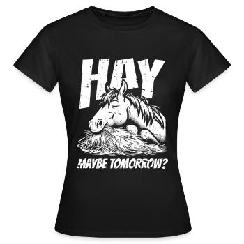 Sports équestres équestres à cheval - T-shirt Femme - noir - Devant - AI Model Female 172 dark (172cm)