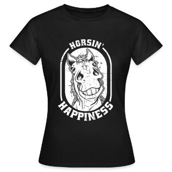 Sports équestres équestres à cheval - T-shirt Femme - noir - Devant - AI Model Female 172 dark (172cm)
