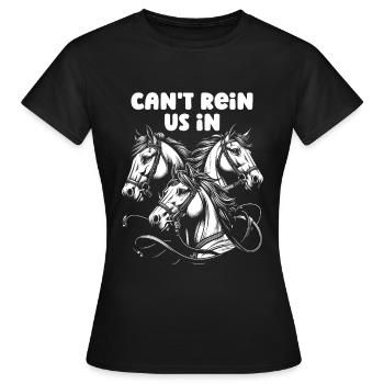 Sports équestres équestres à cheval - T-shirt Femme - noir - Devant - AI Model Female 172 dark (172cm)