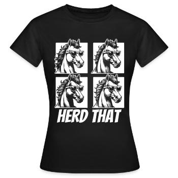 Sports équestres équestres à cheval - T-shirt Femme - noir - Devant - AI Model Female 172 dark (172cm)