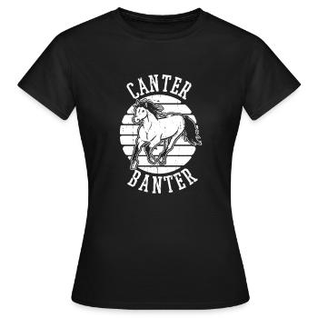 Sports équestres équestres à cheval - T-shirt Femme - noir - Devant - AI Model Female 172 dark (172cm)