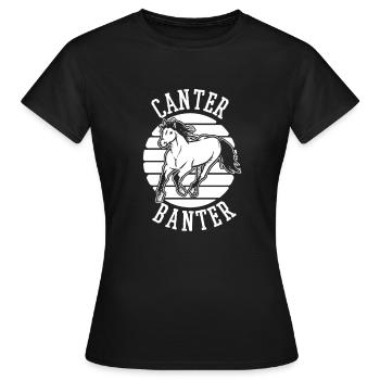 Sports équestres équestres à cheval - T-shirt Femme - noir - Devant - AI Model Female 172 dark (172cm)