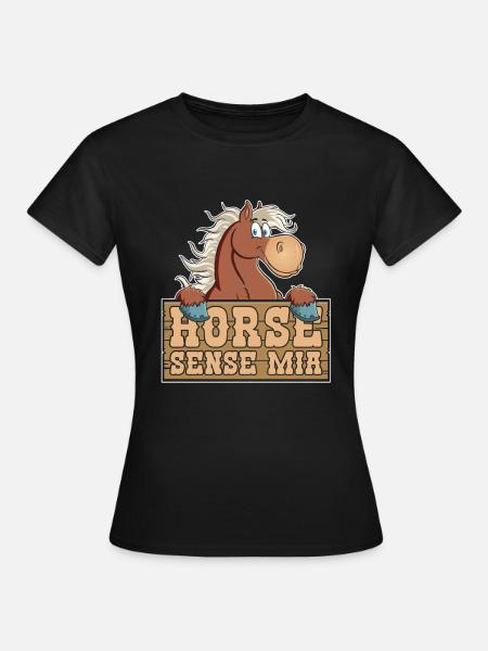 Pferd Reitsport - Frauen T-Shirt - Schwarz