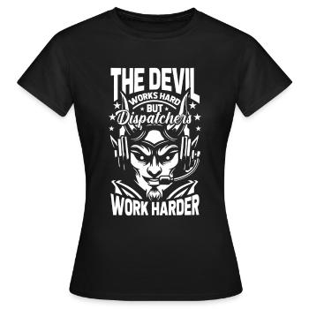 Centre d’opérations du centre de contrôle des appels d’urgence - T-shirt Femme - noir - Devant - AI Model Female 172 dark (172cm)