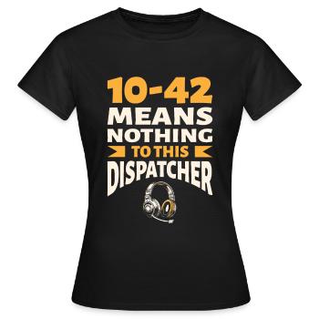 Notruf Leitstelle Einsatzzentrale - Frauen T-Shirt - Schwarz - Vorne - AI Model Female 172 dark (172cm)
