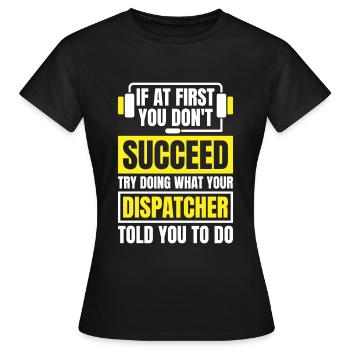 Notruf Leitstelle Einsatzzentrale - Frauen T-Shirt - Schwarz - Vorne - AI Model Female 172 dark (172cm)