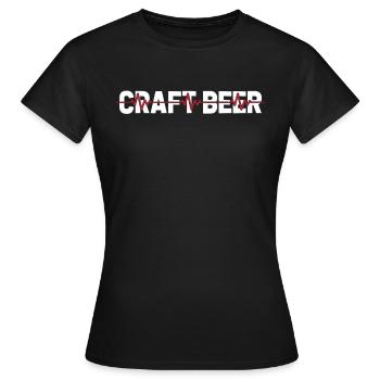 Craft Beer Bier Craftbier Ekg Heartbeat - Women's T-Shirt - black - Front - AI Model Female 172 dark (172cm)