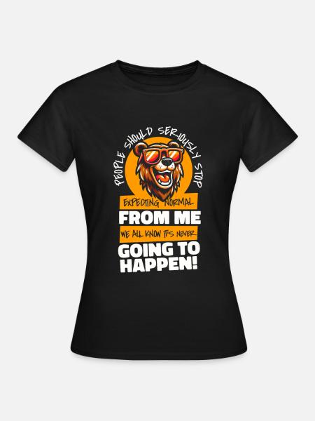 Bär Braunbär - Frauen T-Shirt - Schwarz