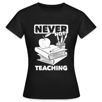 Enseignante pédagogue - T-shirt Femme - noir - Devant - AI Model Female 172 dark (172cm)