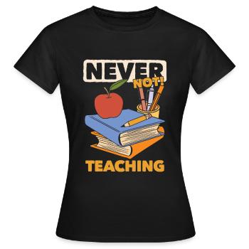 Enseignante pédagogue - T-shirt Femme - noir - Devant - AI Model Female 172 dark (172cm)