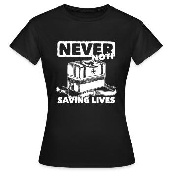 Service ambulancier Paramédicaux Ambulanciers paramédicaux - T-shirt Femme - noir - Devant - AI Model Female 172 dark (172cm)