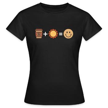 Kaffee Cafe - Frauen T-Shirt - Schwarz - Vorne - AI Model Female 172 dark (172cm)