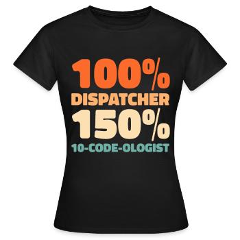 Notruf Leitstelle Einsatzzentrale - Frauen T-Shirt - Schwarz - Vorne - AI Model Female 172 dark (172cm)