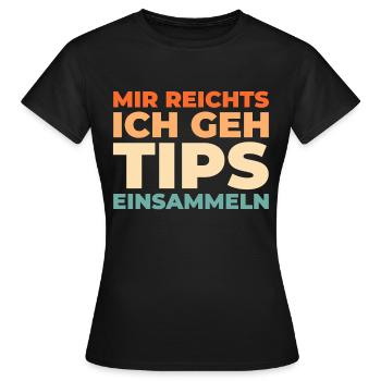Serveur Serveuse - T-shirt Femme - noir - Devant - AI Model Female 172 dark (172cm)