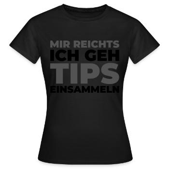 Serveur Serveuse - T-shirt Femme - noir - Devant - AI Model Female 172 dark (172cm)