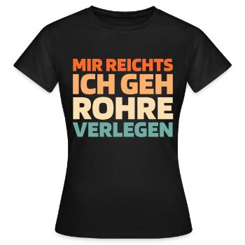 Plombier Plombier - T-shirt Femme - noir - Devant - AI Model Female 172 dark (172cm)