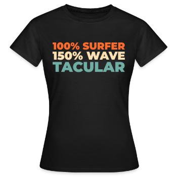 Surfer Surfen - Frauen T-Shirt - Schwarz - Vorne - AI Model Female 172 dark (172cm)