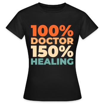 Médecin de famille Médecin - T-shirt Femme - noir - Devant - AI Model Female 172 dark (172cm)