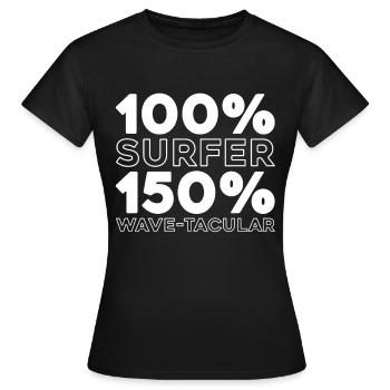 Surfer Surfen - Frauen T-Shirt - Schwarz - Vorne - AI Model Female 172 dark (172cm)