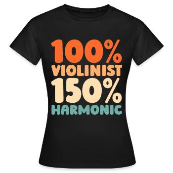 Violin Violin - Women's T-Shirt - black - Front - AI Model Female 172 dark (172cm)