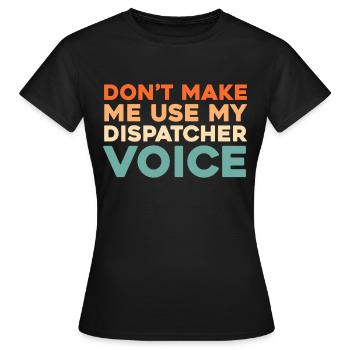 Notruf Leitstelle Einsatzzentrale - Frauen T-Shirt - Schwarz - Vorne - AI Model Female 172 dark (172cm)