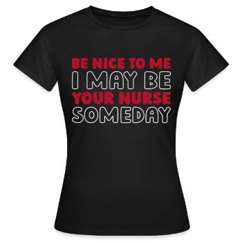 Infirmier - T-shirt Femme - noir - Devant - AI Model Female 172 dark (172cm)